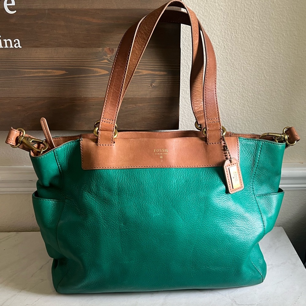 FOSSIL Large Leather Tote Bag